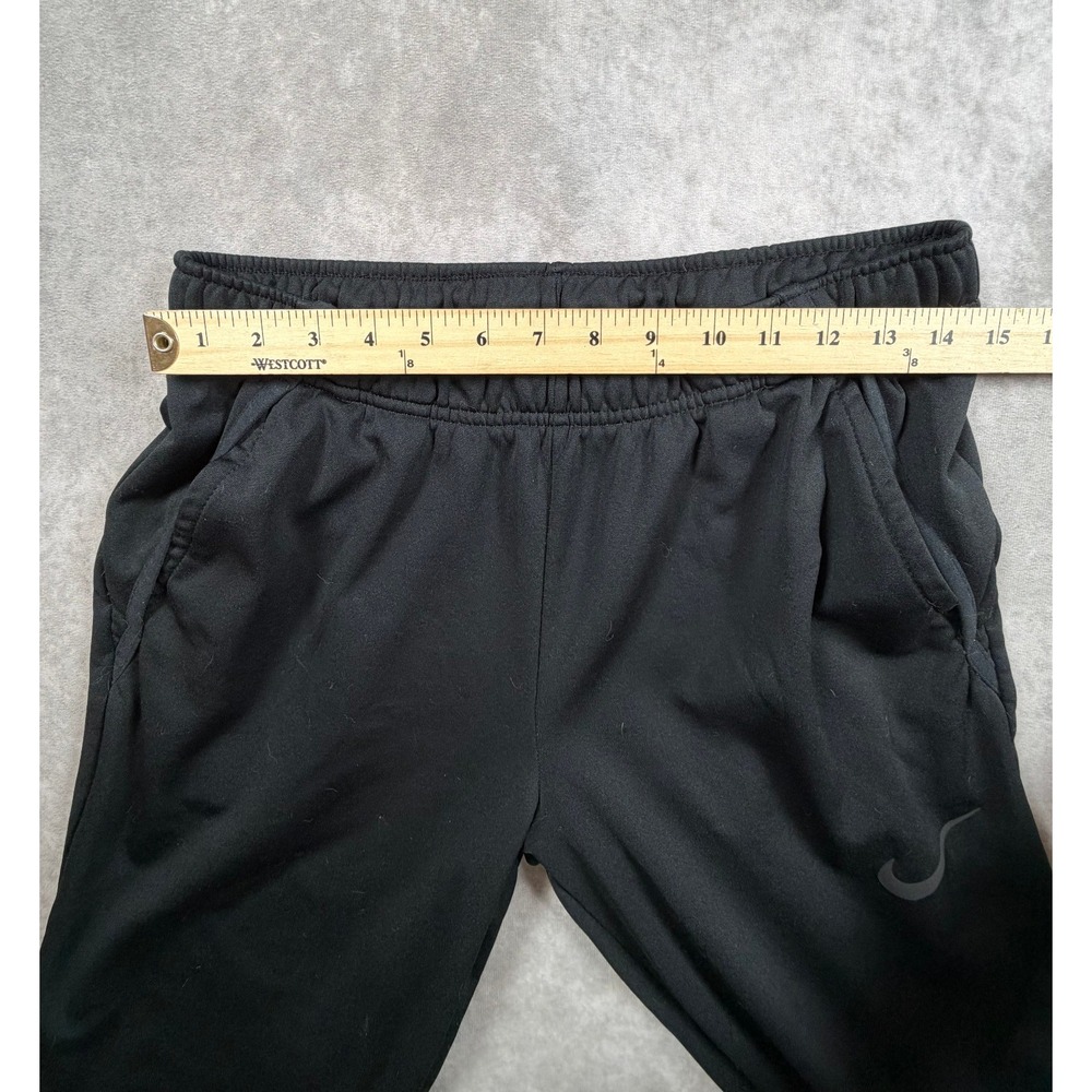 Nike Mens Medium Sweatpants Black Dri Fit Brushed Fleece Open Hem Pants - Picture 6 of 9
